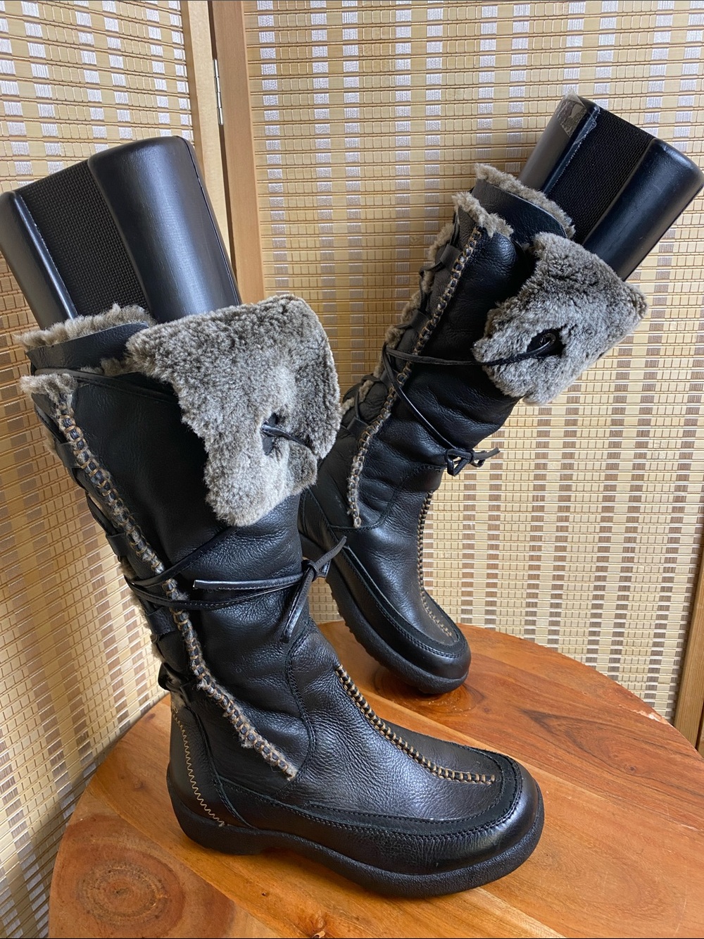 Blondo Waverly Winter Boots Women's 6 Black & Gray